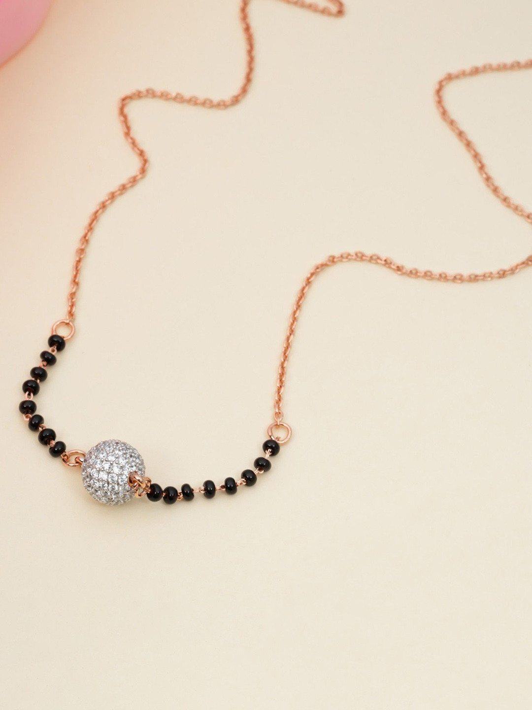 Orebella Gold-Plated Artificial Stones Mangalsutra