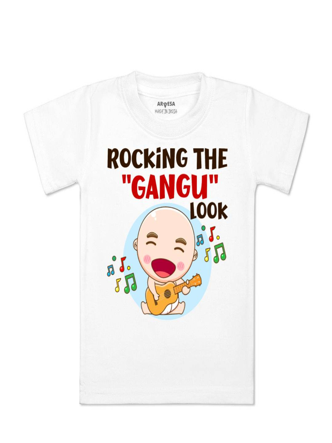 Arvesa Kids Rocking The Gangu Look Printed Tshirt