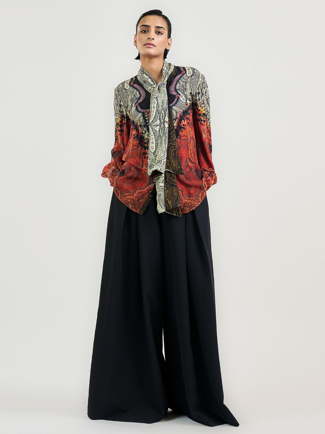 OTT Tarun Tahiliani Women Comfort Tartan Checks Printed Casual Shirt