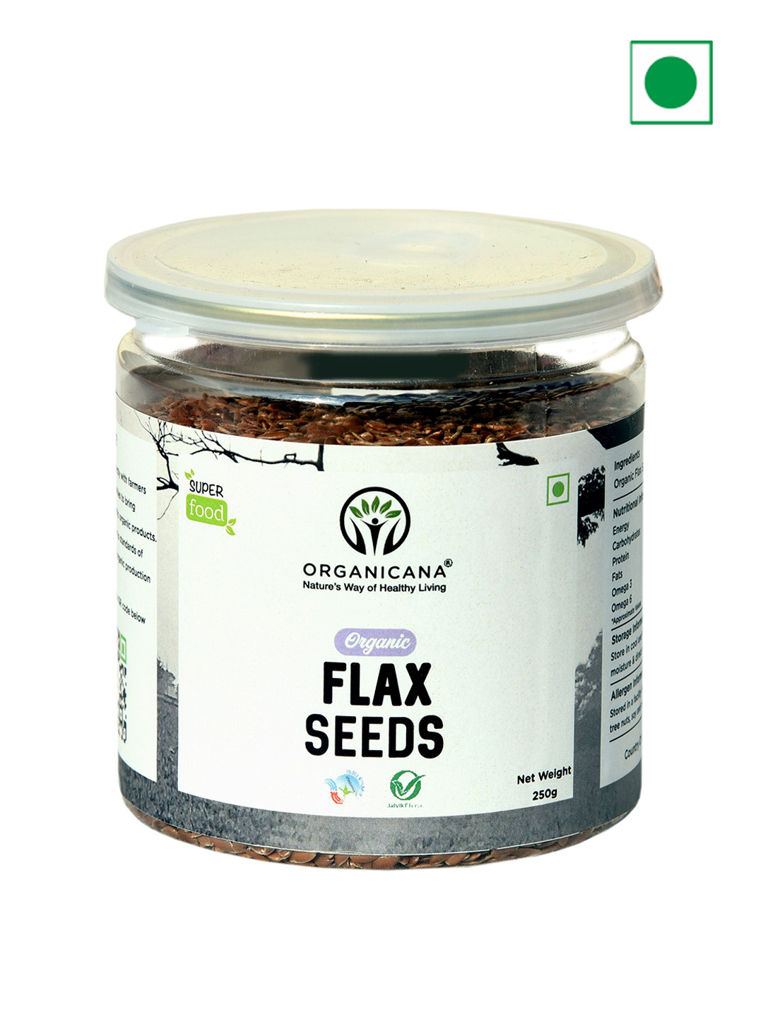 Organicana Organic Flax Seeds - 250 g