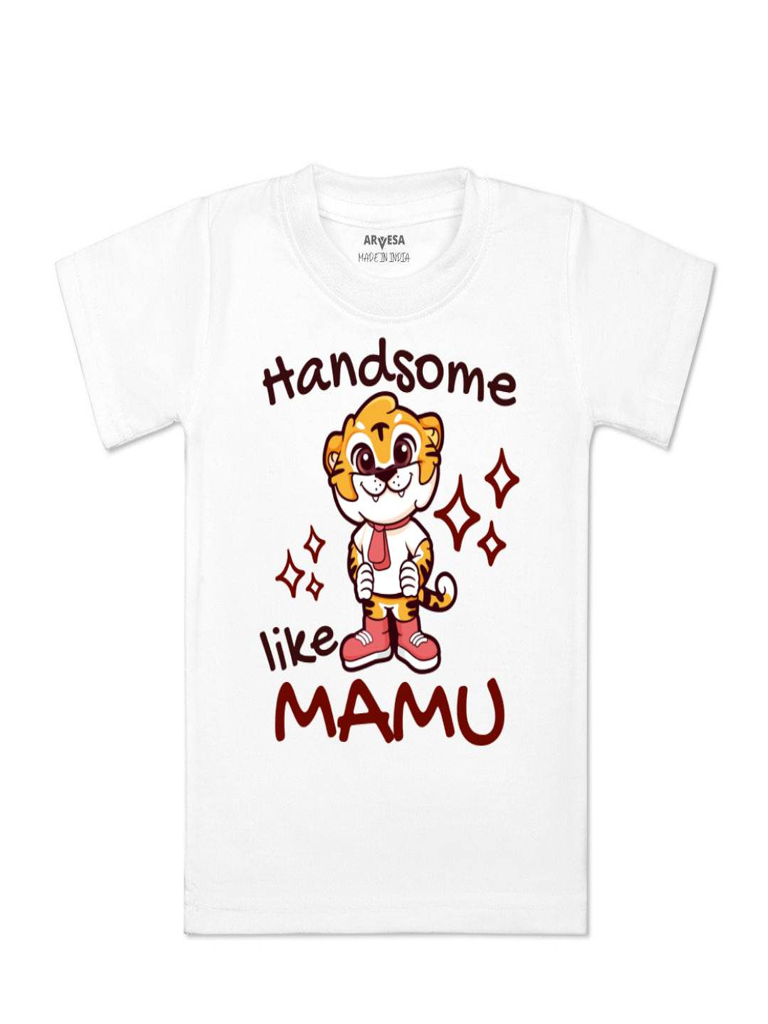 Arvesa Kids Handsome Like Mamu Printed Tshirt