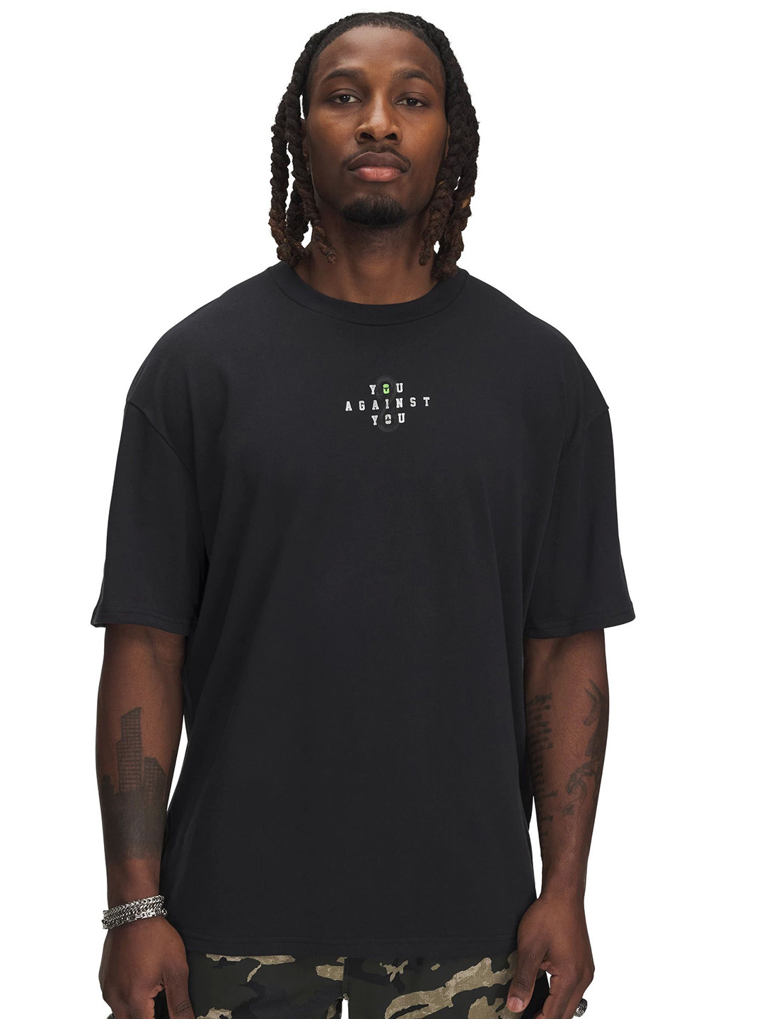 UNDER ARMOUR Project Rock Heavyweight Printed Short Sleeves T-Shirts