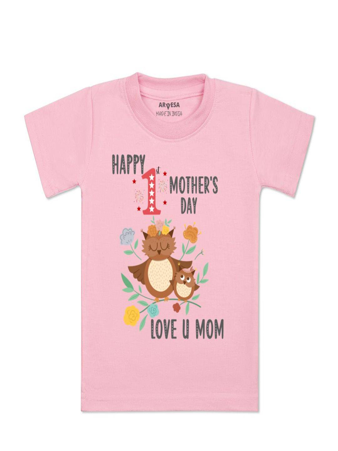 Arvesa Kids Happy Mother Days Printed Tshirt