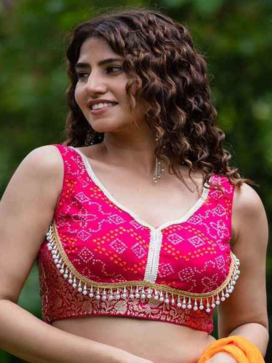 Amodini Designer Studio Woven Design Brocade Saree Blouse