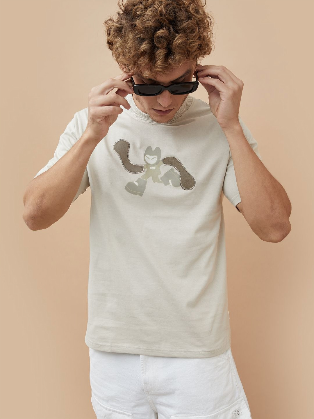 Forca Men Typography Printed Applique T-shirt