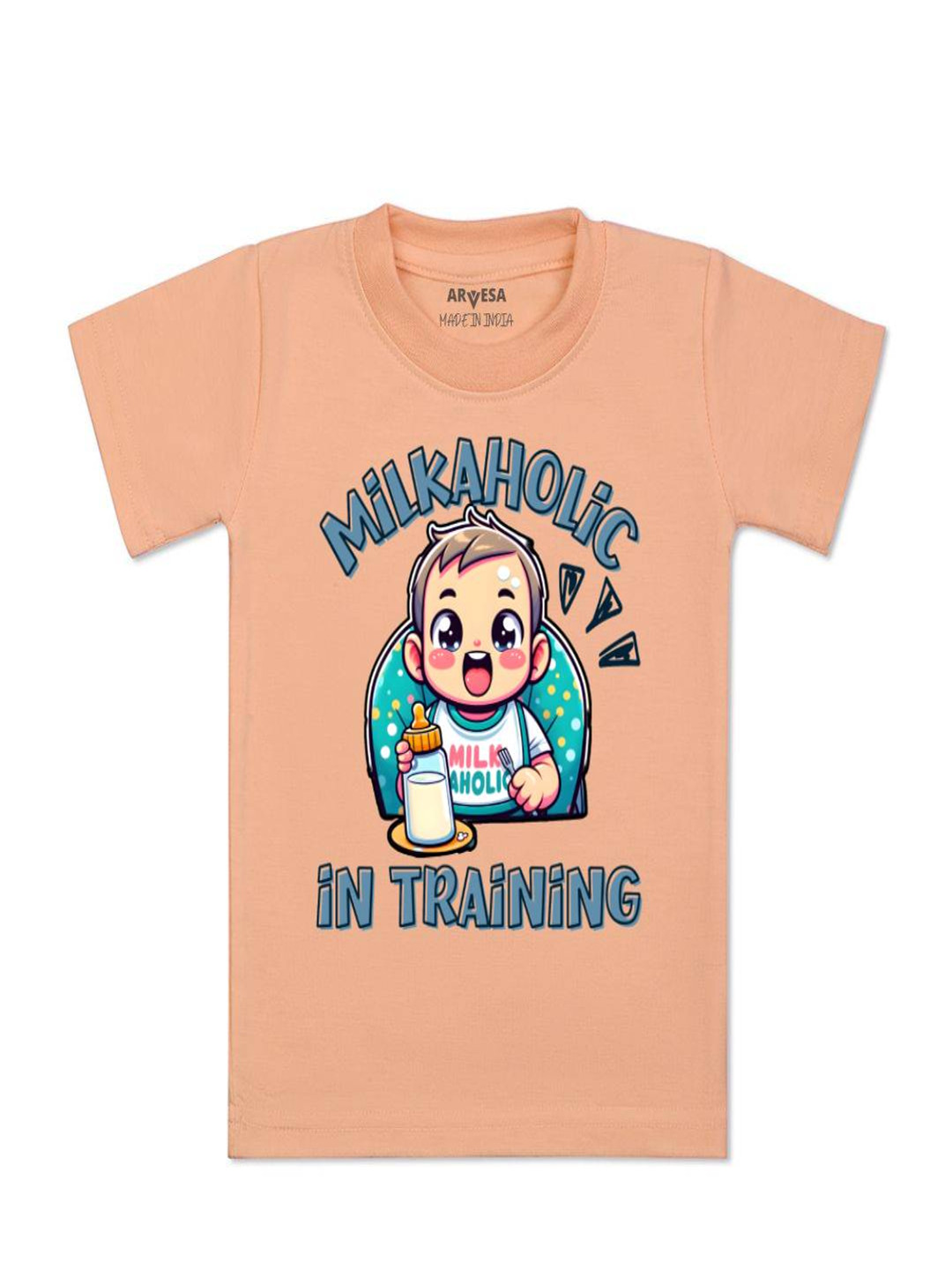 Arvesa Kids Milkaholic Printed Tshirt