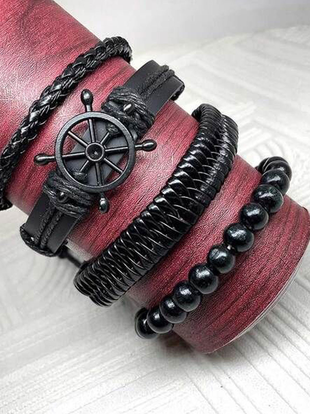 kazare Set Of 4 Rhodium-Plated Elasticated Bracelets