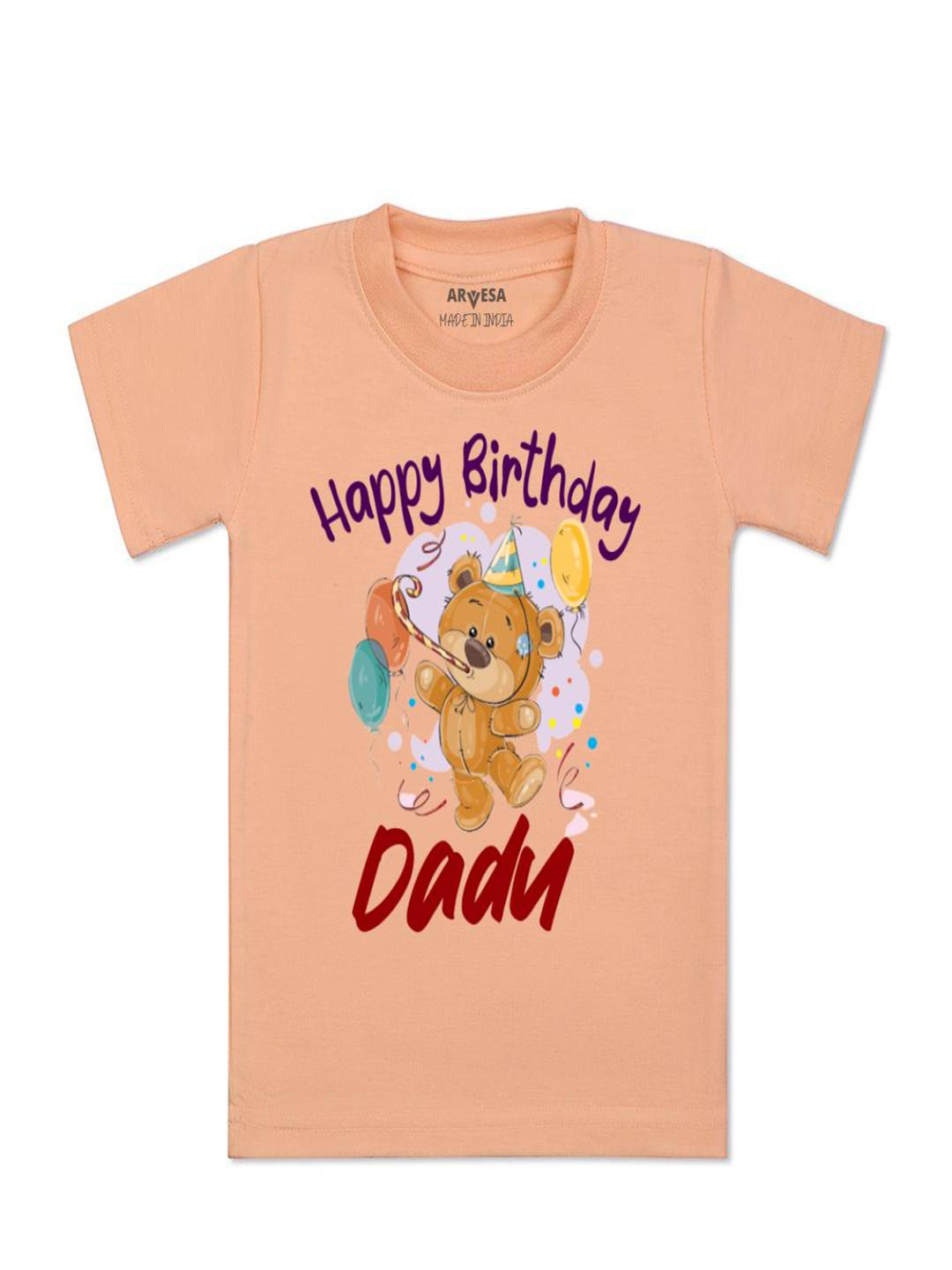 Arvesa Kids Happy Birthday Dadu Printed Tshirt
