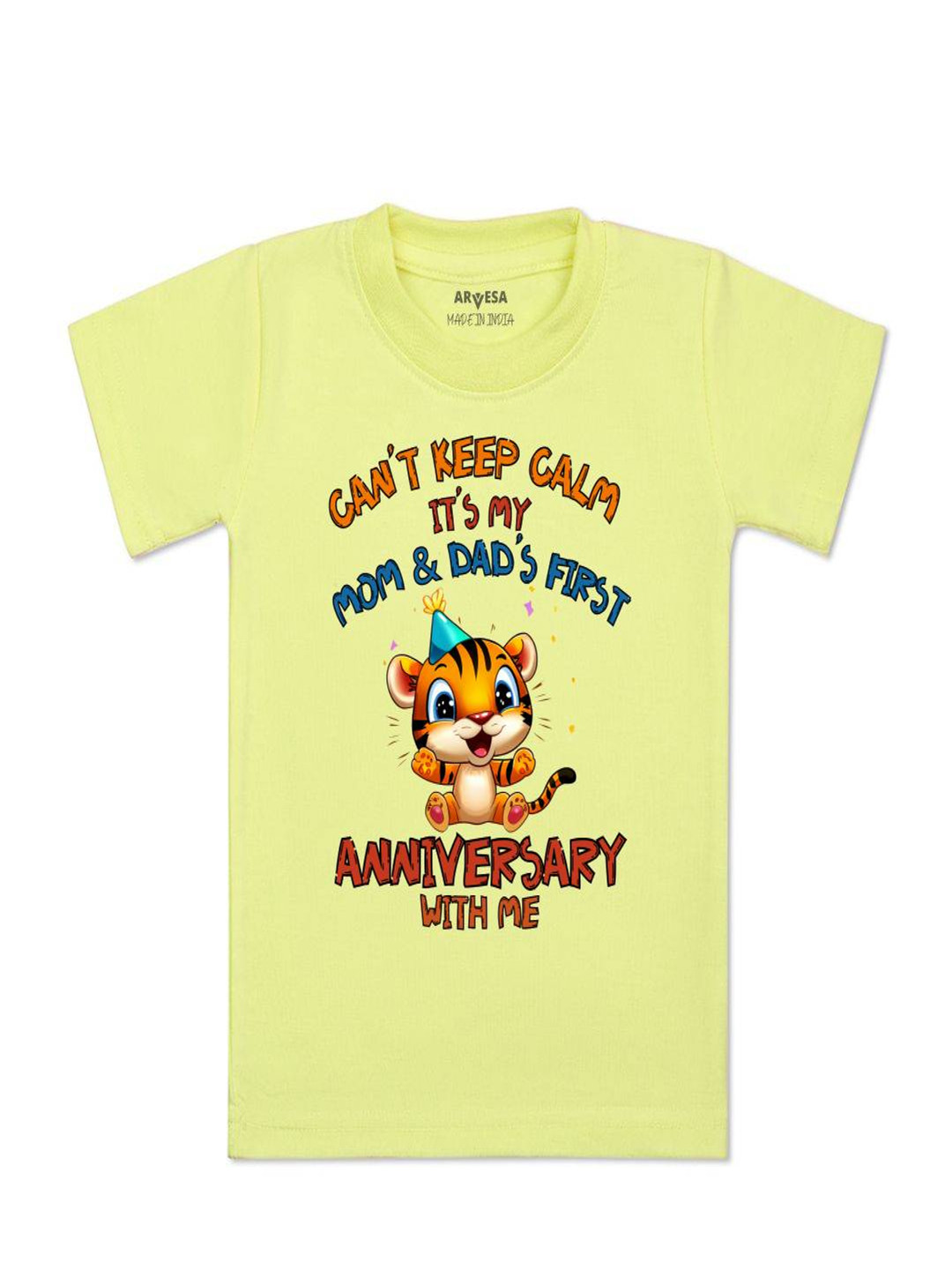 Arvesa Kids Mom & Dad Anniversary With Me Printed Tshirt