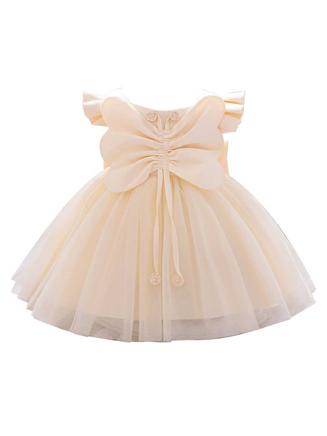 StyleCast x Girl Solid Revolte Flared Sleeve Chiffon A-Line Midi Dress