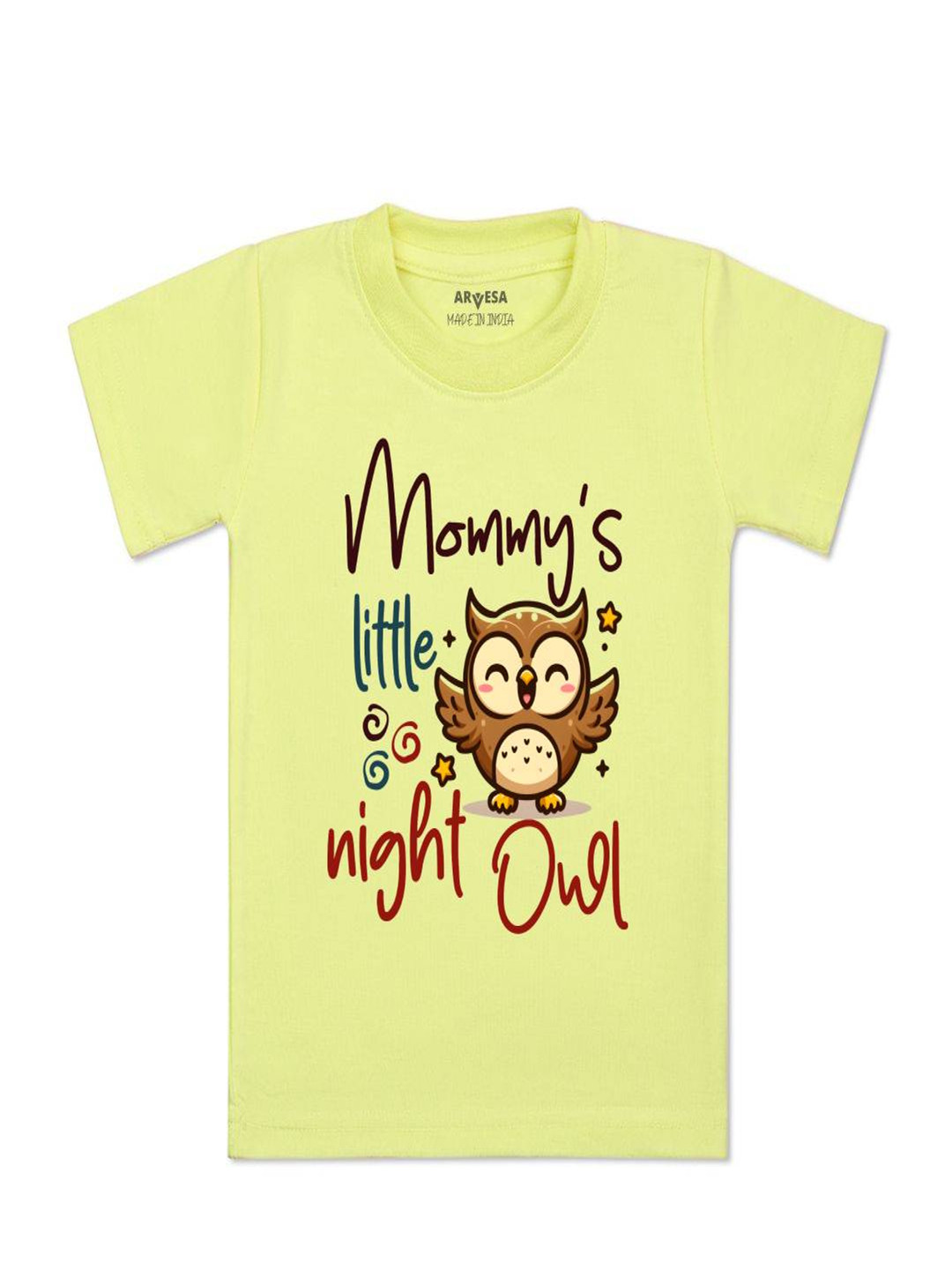 Arvesa Kids Mommy Little Night Owl Printed Tshirt