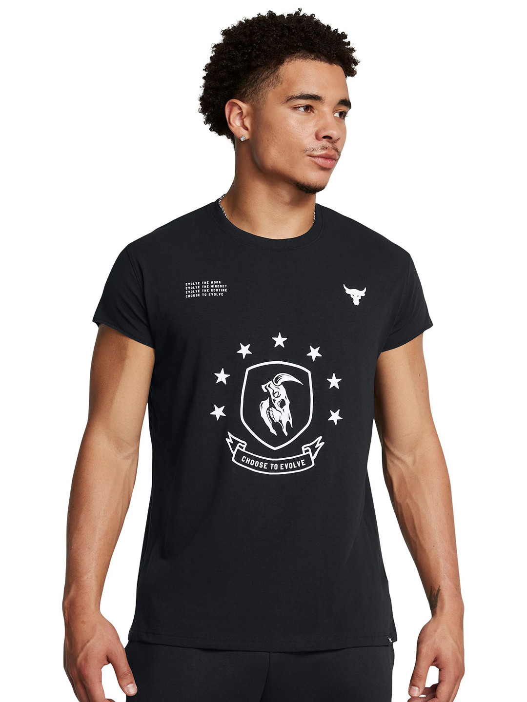 UNDER ARMOUR Men Project Rock Evolve Cap Sleeves Tshirt