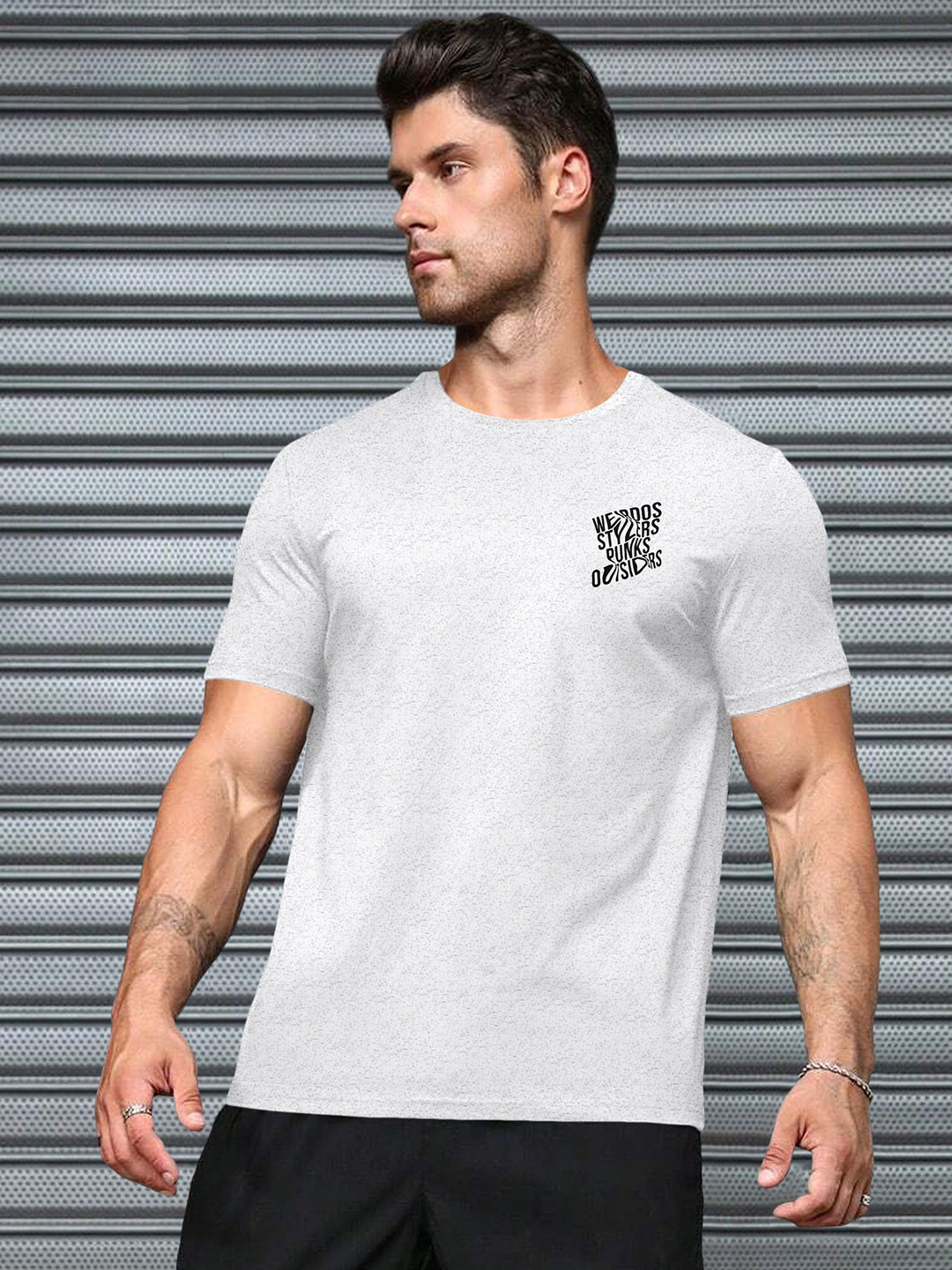 Triptee Men Typography Pure Cotton T-shirt