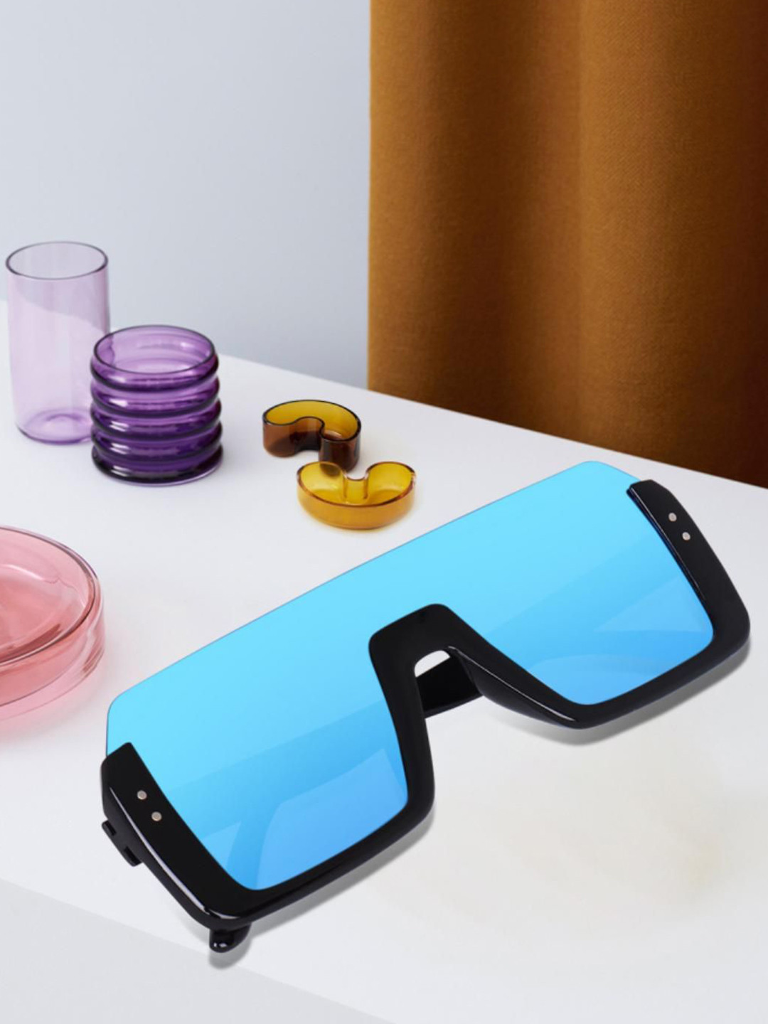 DEXENT COLLECTION Unisex Oversized Sunglasses with UV Protected Lens Sahil Khan Blue