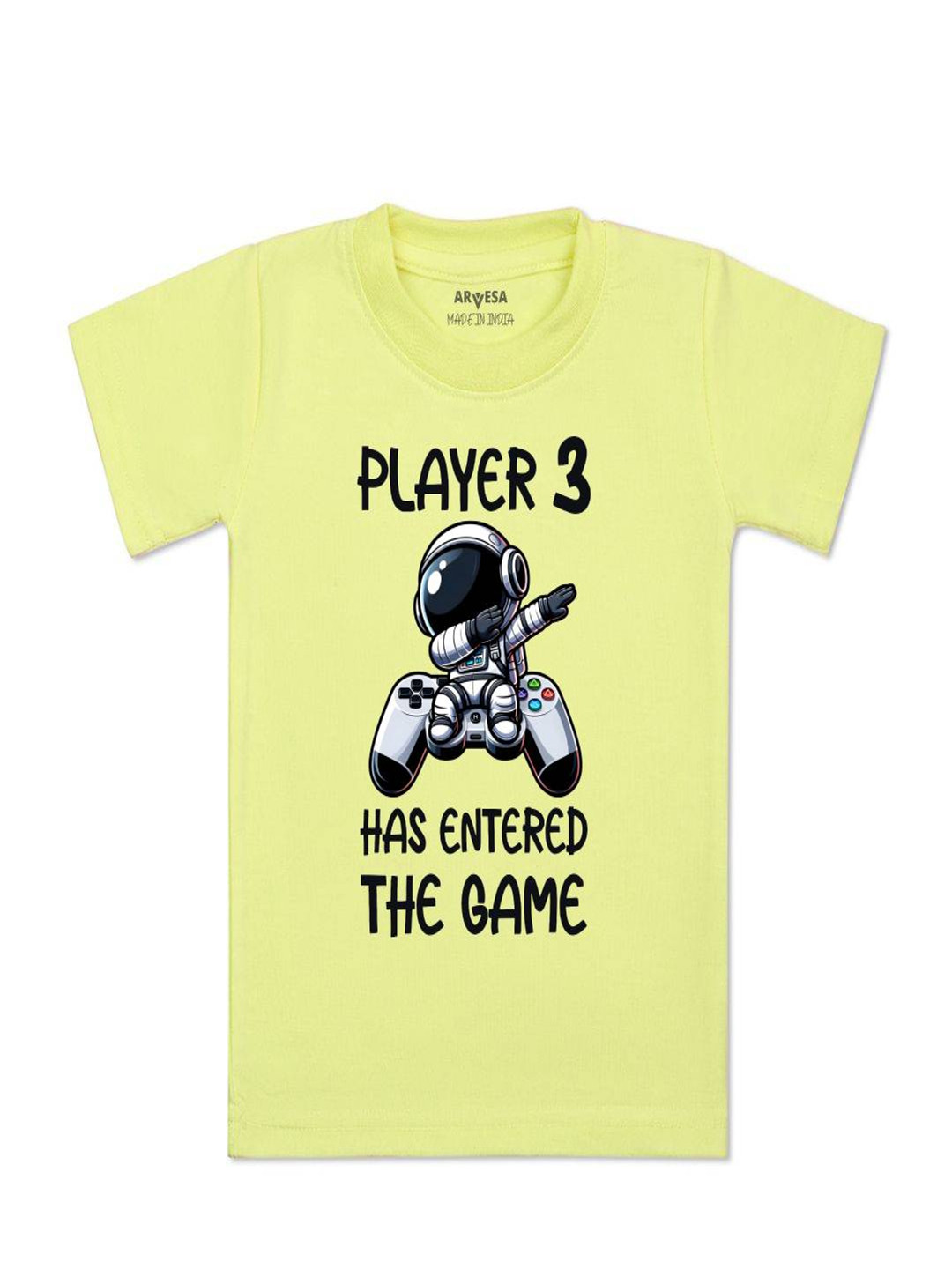 Arvesa Kids Player 3 Entered The Game Printed Tshirt