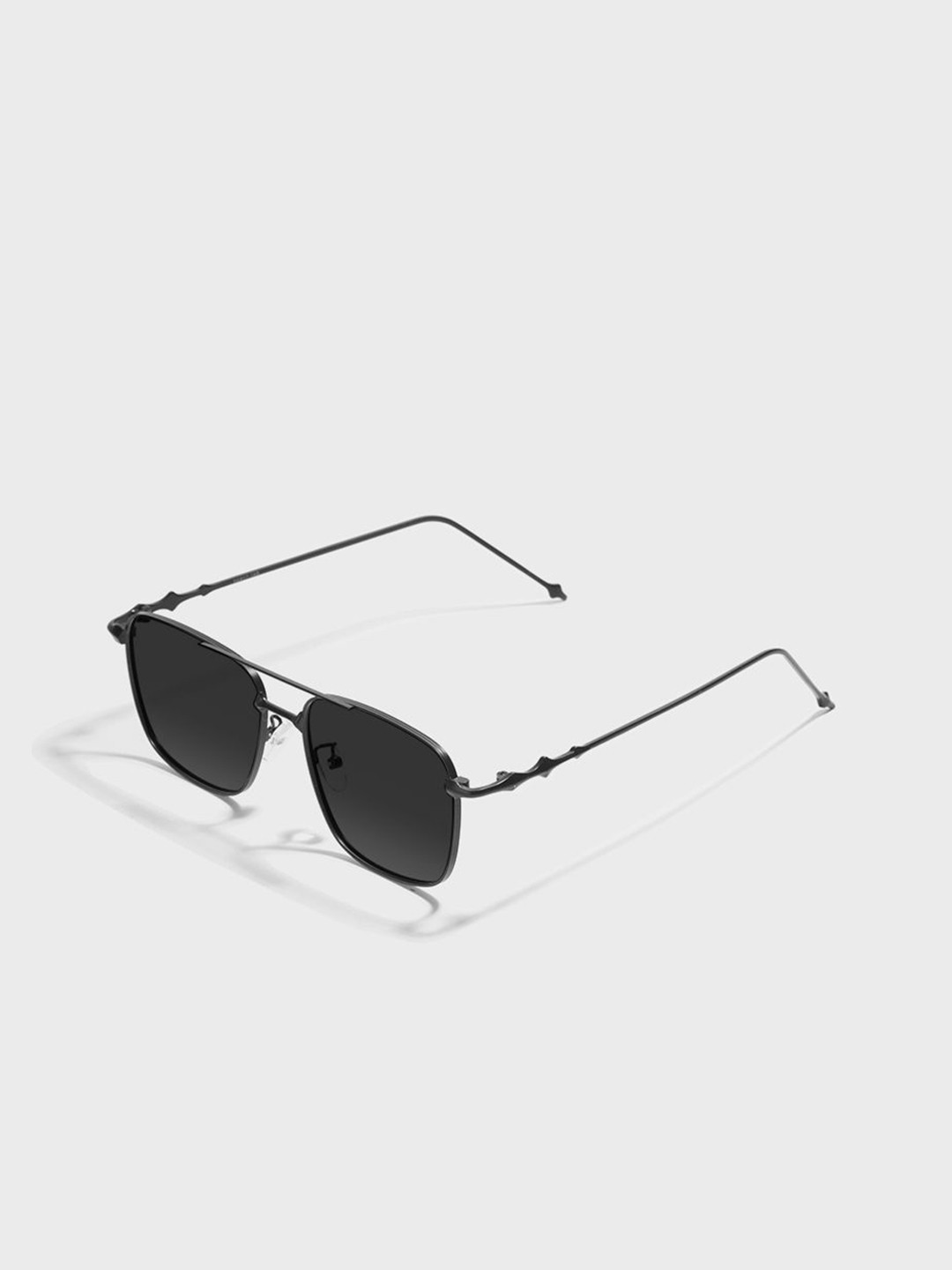 SAM & MARSHALL Unisex Square Sunglasses with UV Protected Lens BRIAN_MATTE_BLACK_2941