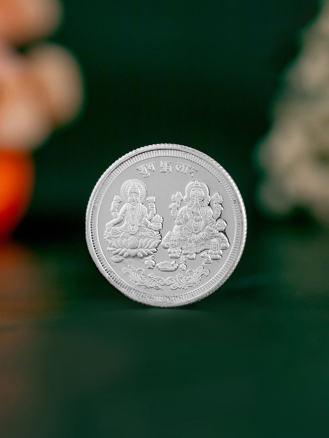 Studio Voylla Lakshmi & Ganesh 999 Silver Coin- 5g