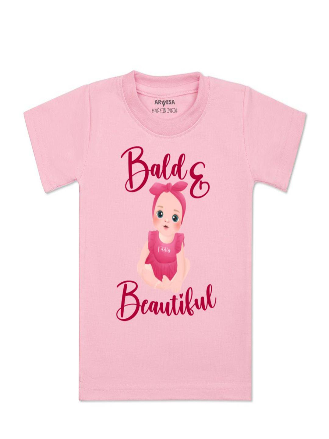 Arvesa Kids Bald & Beautiful Printed Tshirt