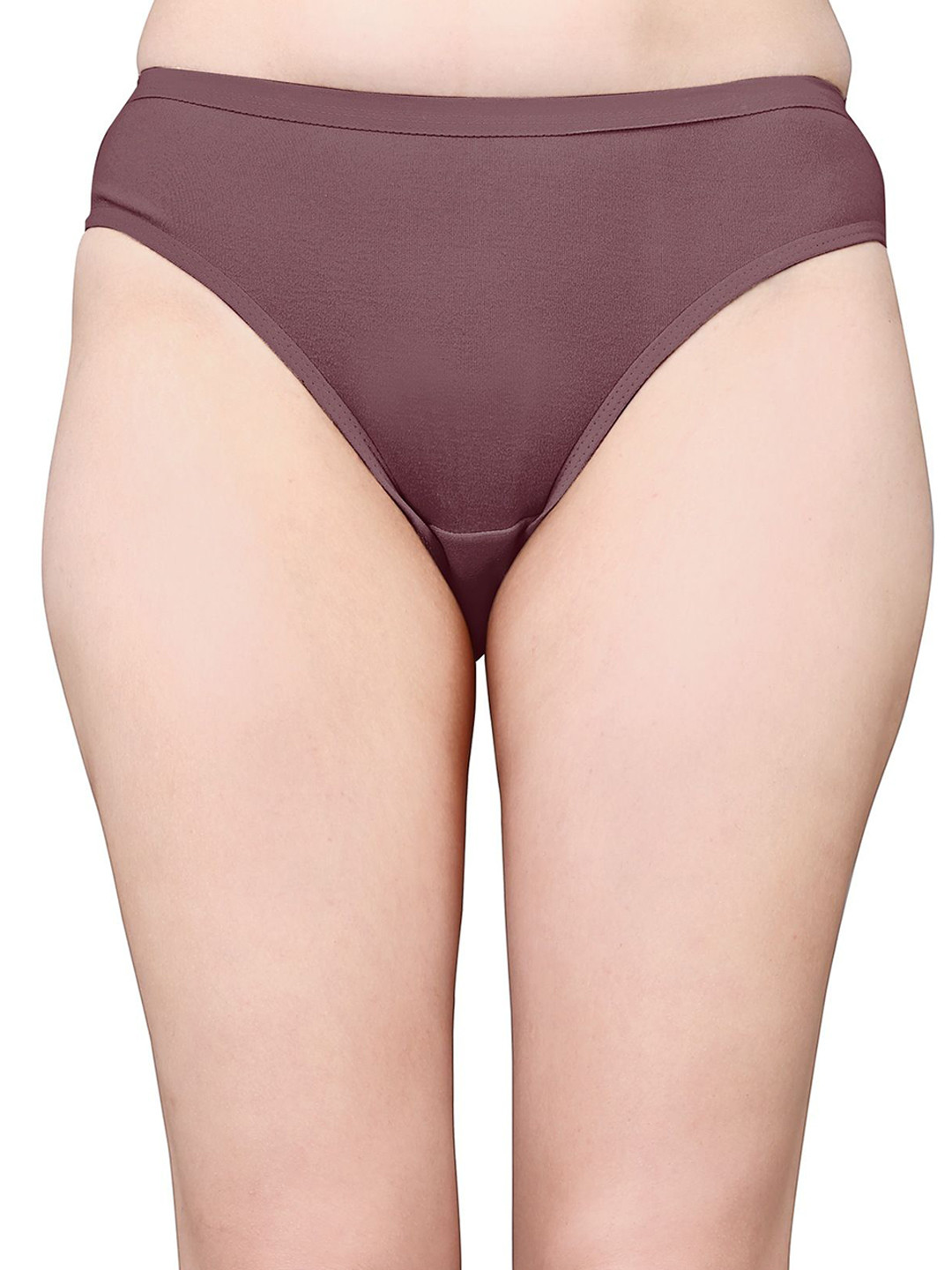 Exotica Lingerie Cotton Mid-Rise Bikini Briefs EX ELLY-BROWN-M