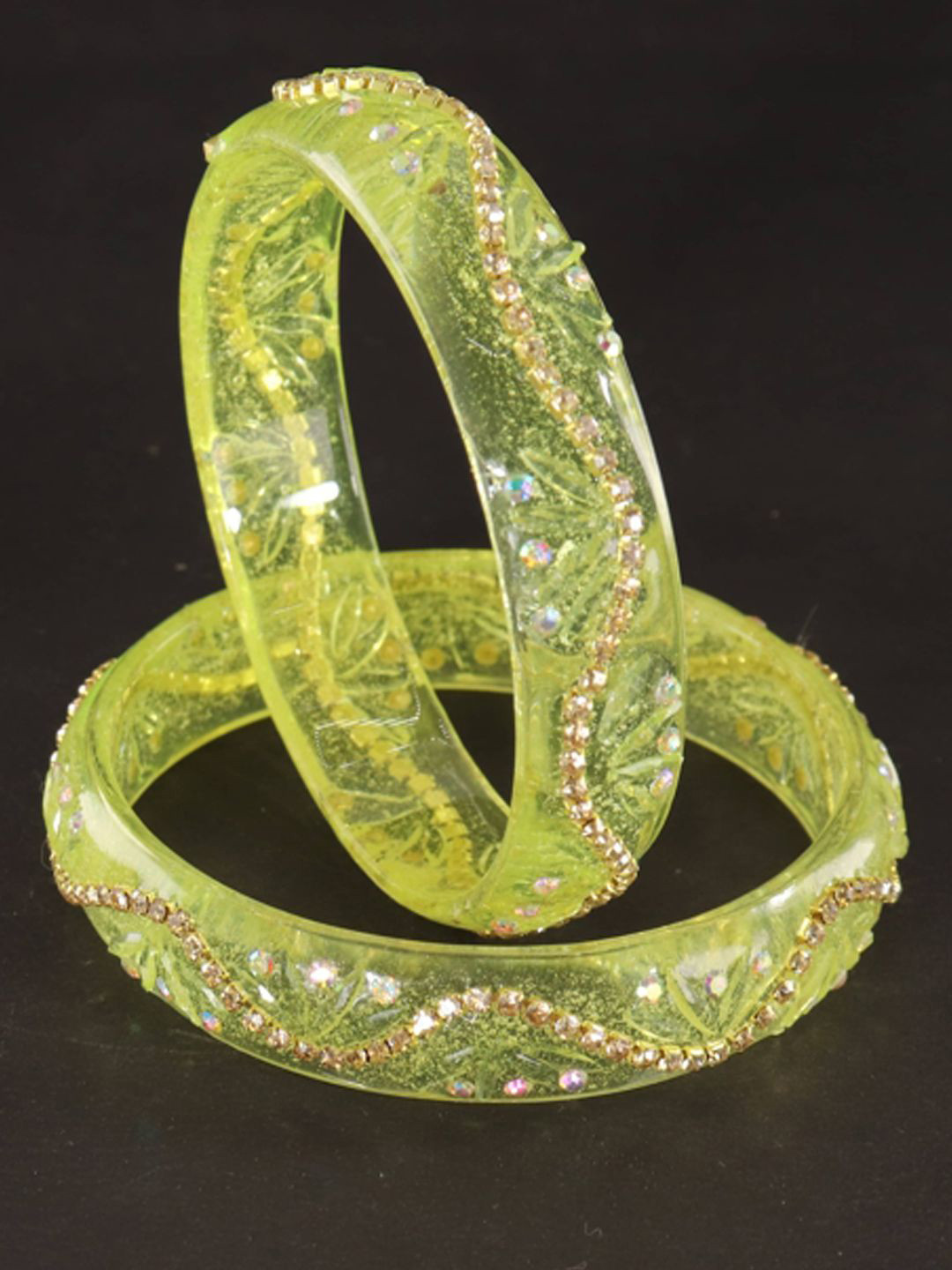 LAVAZZA Set Of 2 Crystal-Studded Bangles