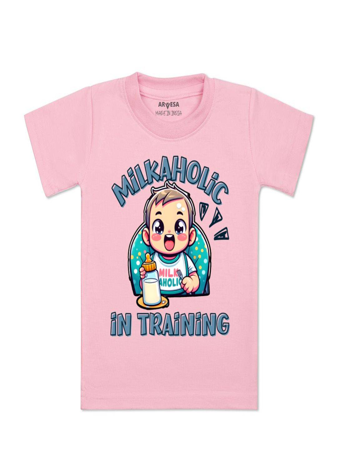 Arvesa Kids Milkaholic Printed Tshirt