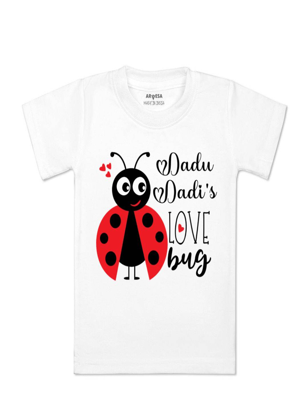 Arvesa Kids Dadu Dadi Love Bug Printed Tshirt