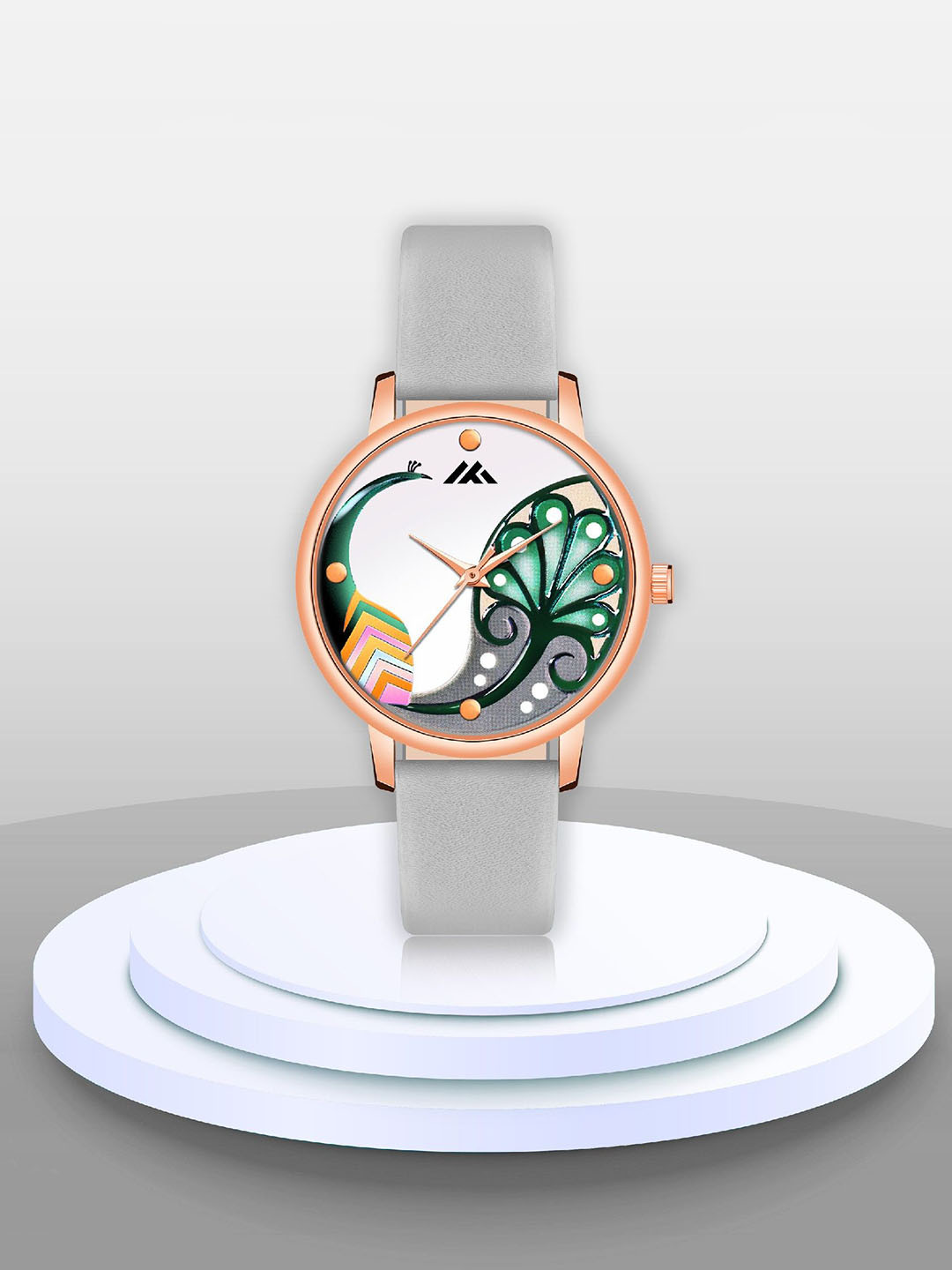 DOUBLERUN Women Printed Dial & Leather Straps Analogue Multi Function Watch H05NMT-603