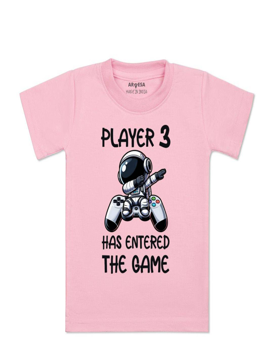Arvesa Kids Player 3 Entered The Game Printed Tshirt