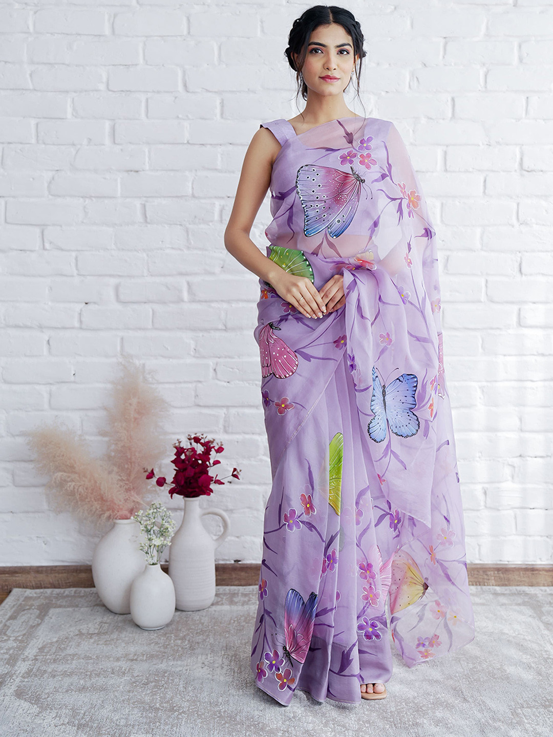 Mangalmay By Aastha Floral Organza Designer Saree