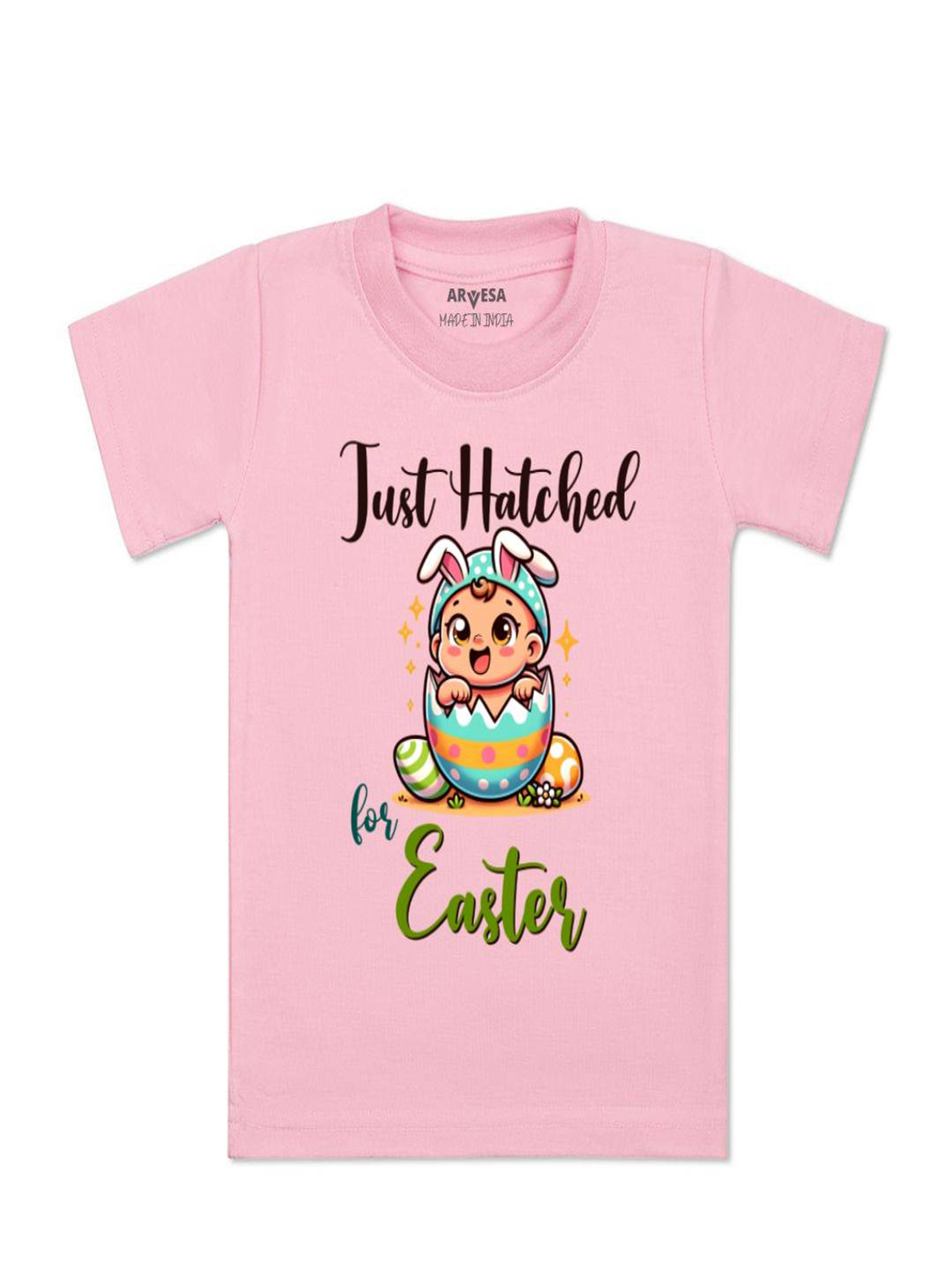 Arvesa Kids Just Hatched For Easter Printed Tshirt