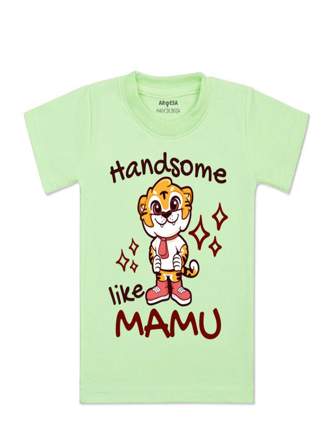 Arvesa Kids Handsome Like Mamu Printed Cotton Tshirt