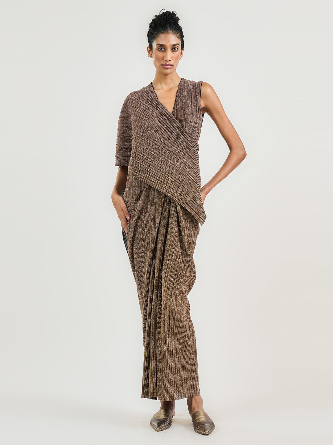 OTT Tarun Tahiliani Women V-Neck Maxi Dress