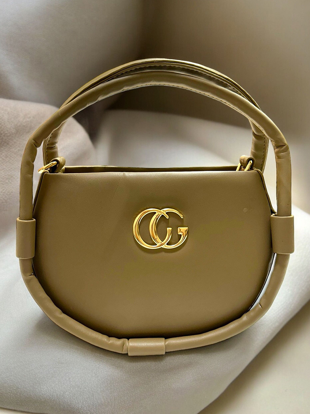 SKORPIO PU Half Moon Handheld Bag with Tasselled