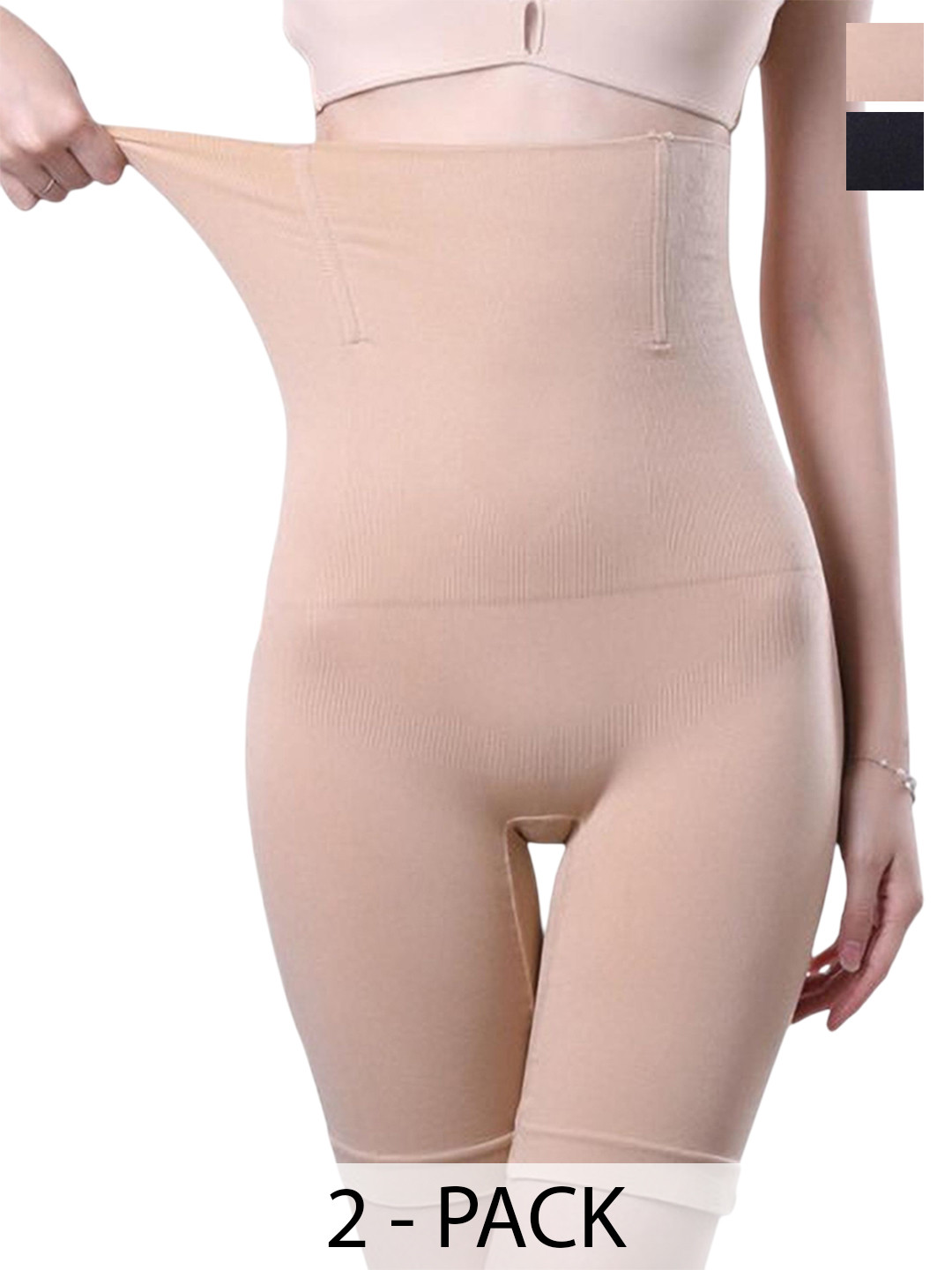 DHANDAI FASHION 2Pcs High-Rise Tummy & Thigh Shapewear Tummy Tucker Shapewear