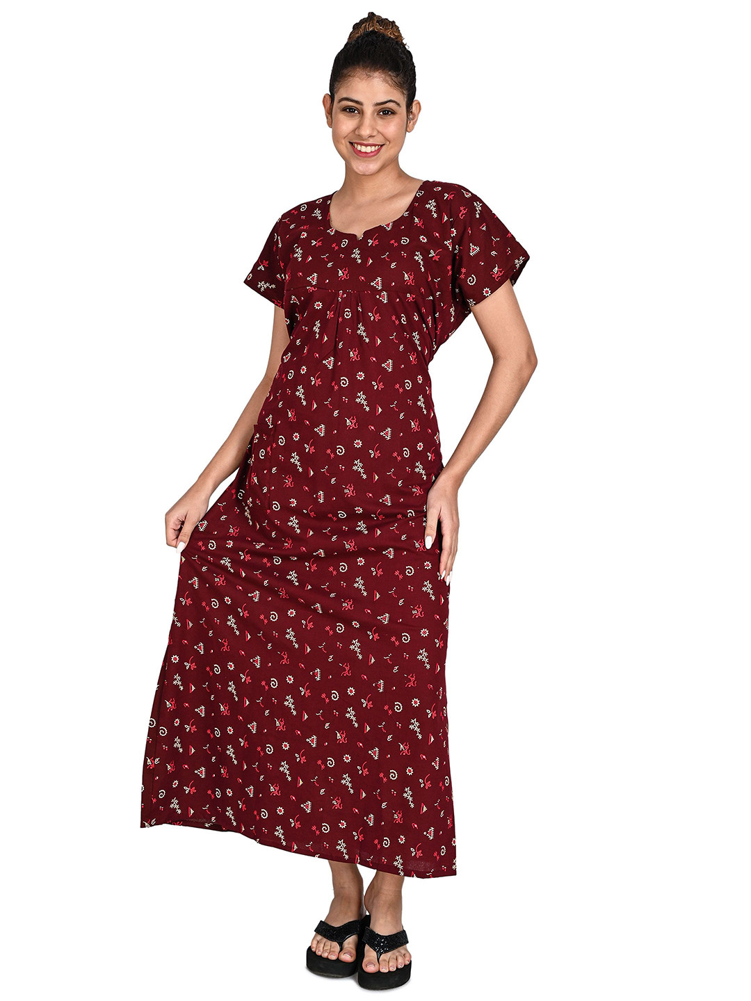 For You For Me Printed Maxi Nightdress