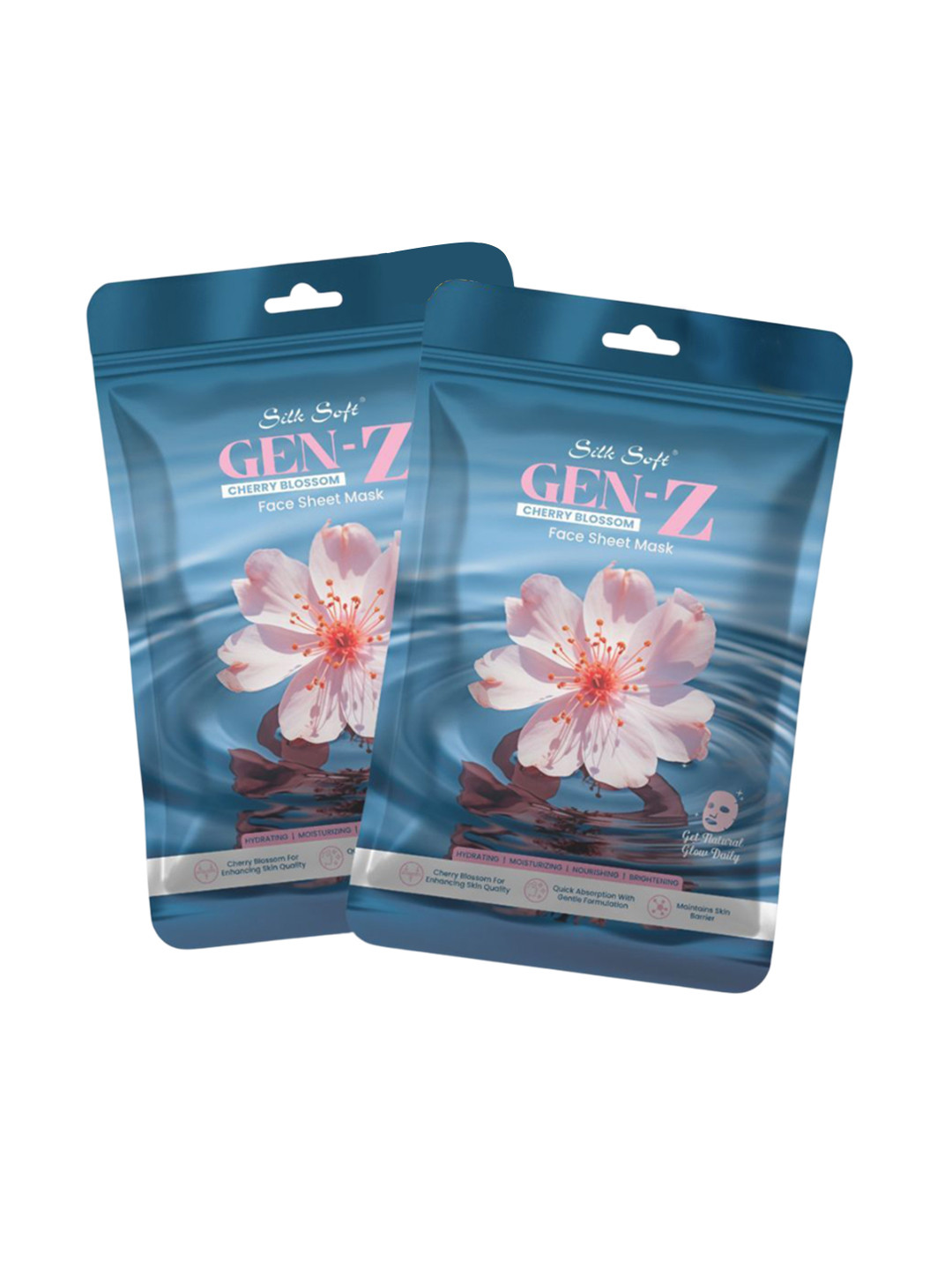 Silk Soft Set Of 2 Gen-Z Face Sheet Mask - 150 ml Each - 7 Masks Each