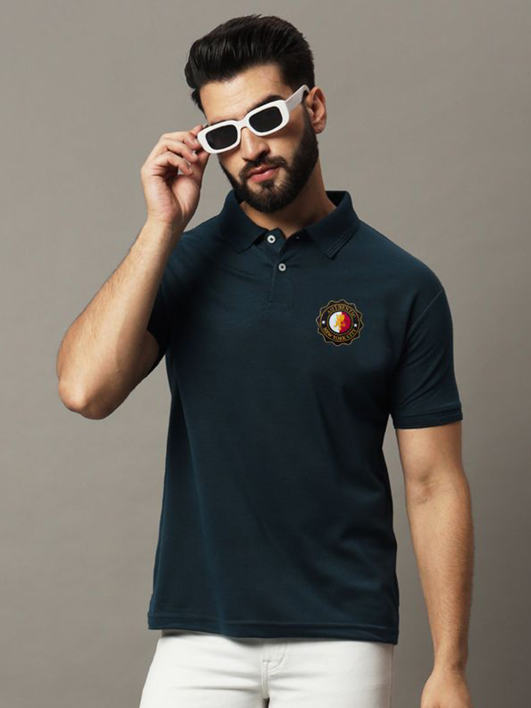 SZN Men Polo Collar Moisture Wicking Pockets T-shirt