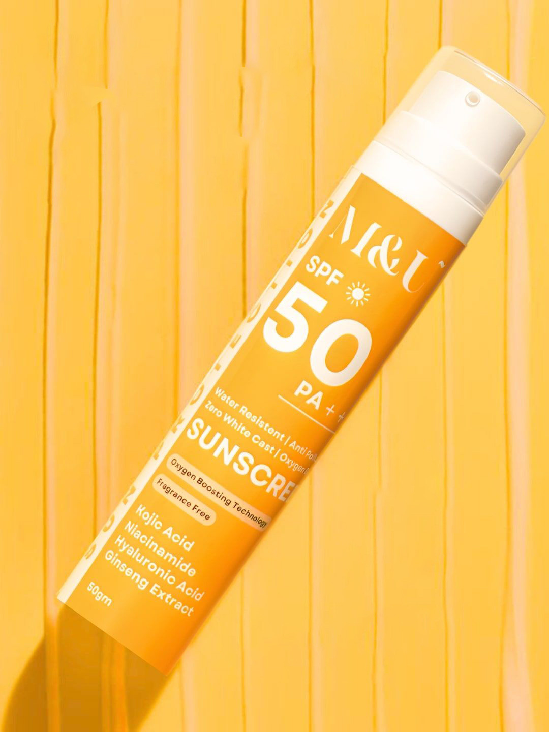 M&U Sun Protection Glowing Sunscreen With SPF 50+++ With Hyaluronic & Ceramide - 50 g