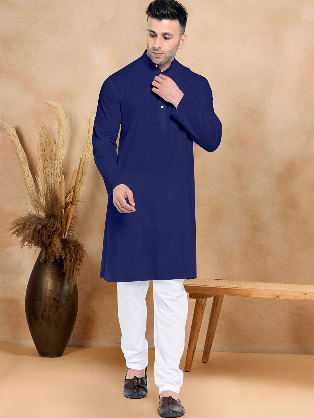 VS MALL Men Regular Kurta with Churidar