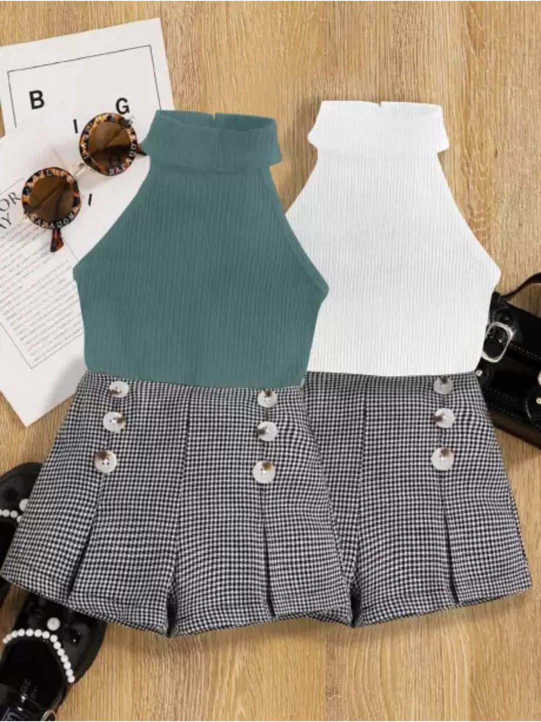 DEL LUNA Kids Pack Of 2 High Neck Top And Skirt