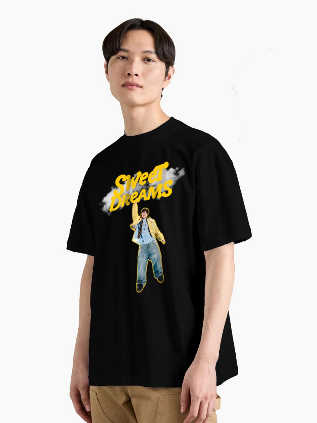 The Korhean Store Unisex BTS J-Hope Sweet Dreams Streetwear Regular Fit Graphic Printed Cotton Tshirt