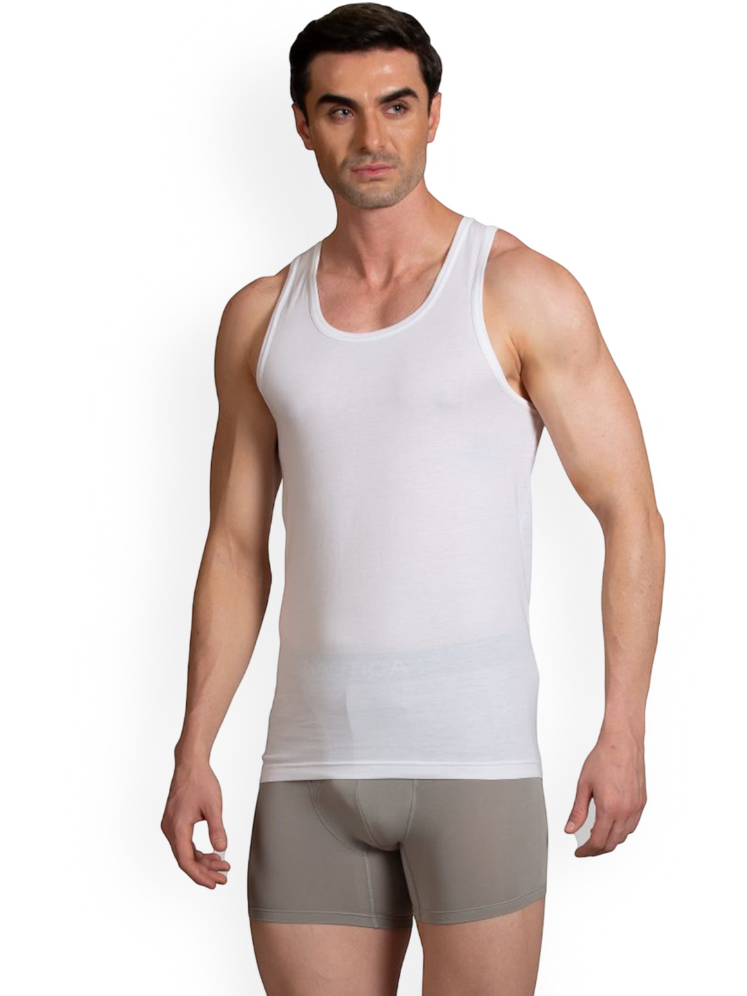 Nautica Pure Cotton Undershirt Vest CVT01-WHT
