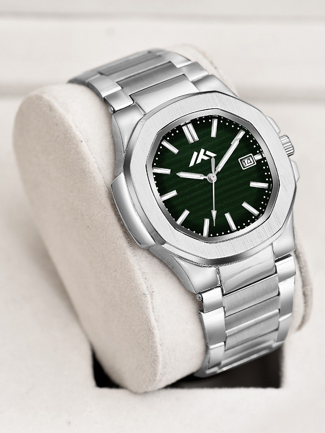 DOUBLERUN Men Round Dial & Bracelet Style Straps Analogue Multi Function Watch H05NMT-803