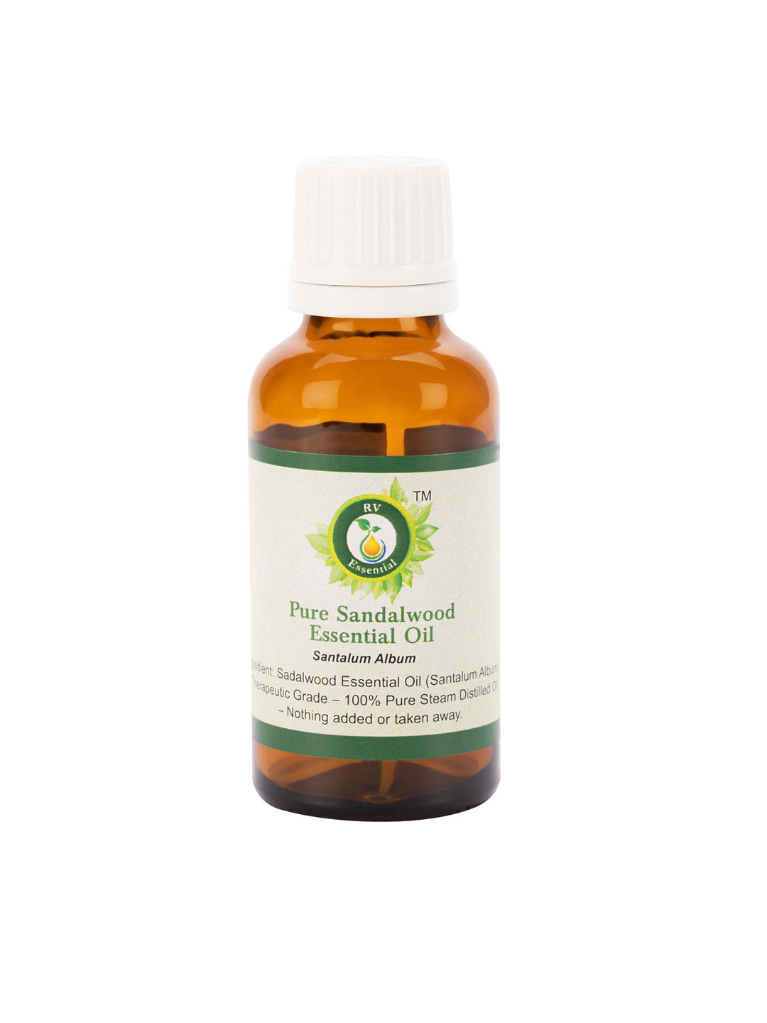 R V Essential Pure Sandalwood Essential Oil For Moisturization & Nourishment- 50 ml