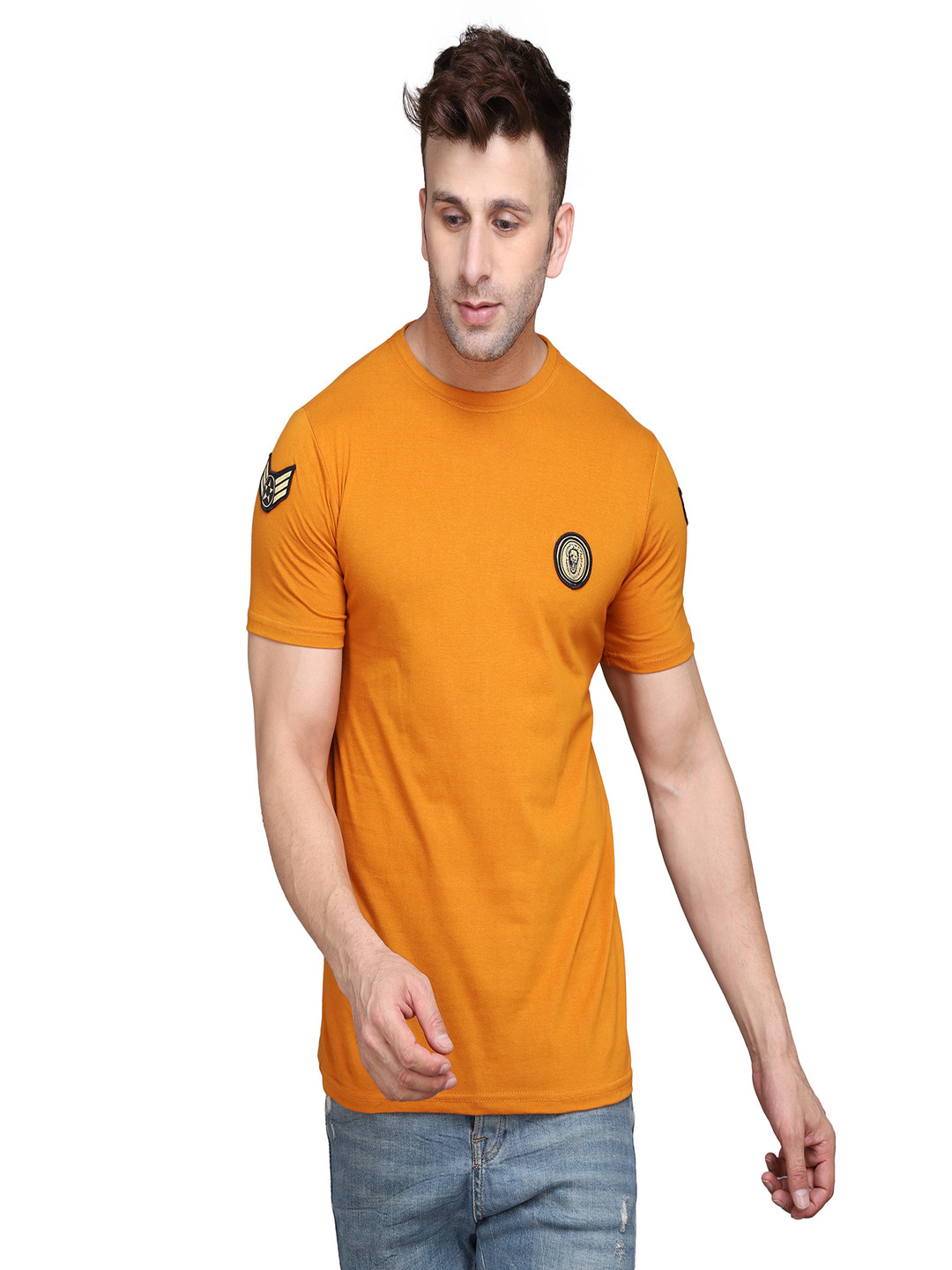 BEYOU FASHION Muscle Fit Round Neck Casual Tshirt