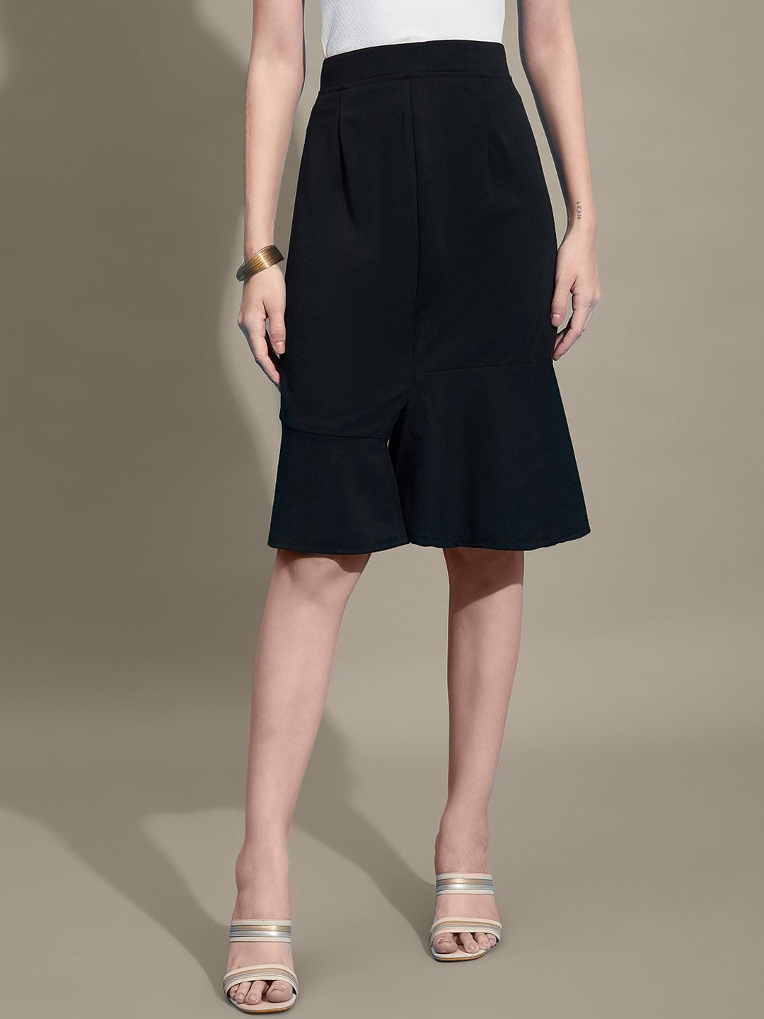 CORSICA Fish Cut A-Line Knee Length Skirt