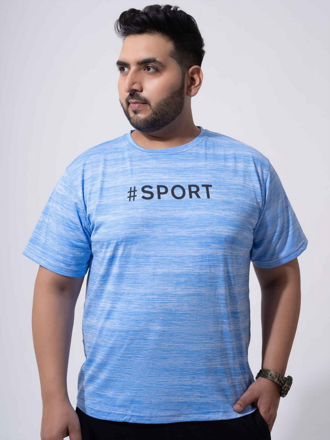 Toodle Plus Plus Size Active Wear Round Neck Short Sleeves Typography T-shirt