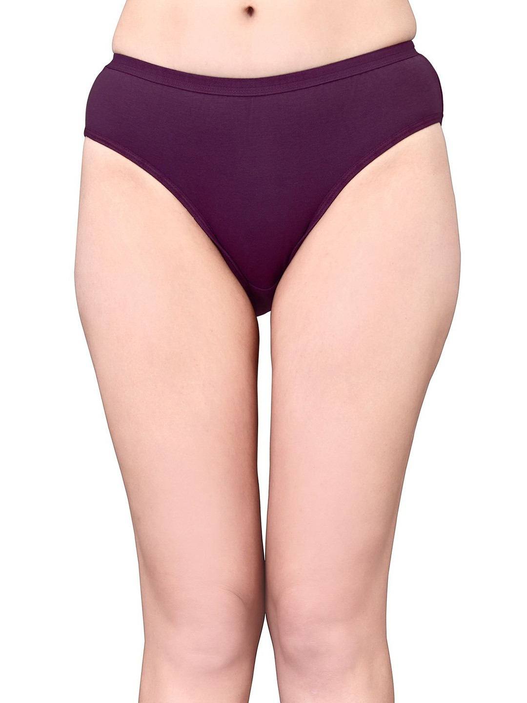 Exotica Lingerie Cotton Mid-Rise Bikini Briefs EX RIYA-PURPLE-M