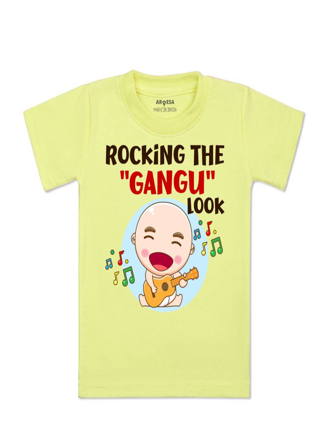 Arvesa Kids Rocking The Gangu Look Printed Tshirt