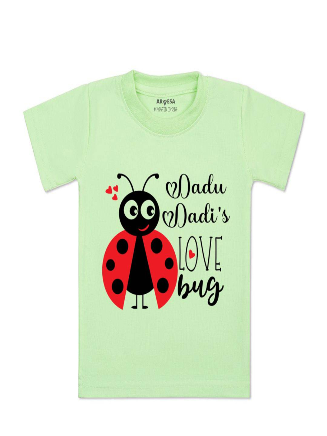 Arvesa Kids Dadu Dadi Love Bug Printed Tshirt
